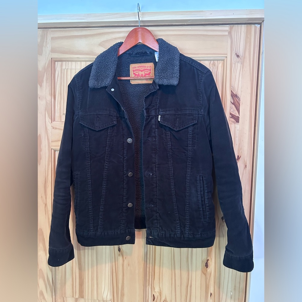 Levi's Men's Dark Brown Sherpa Lined Jacket